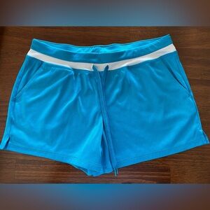 Women’s Danskin 100% polyester shorts. Size Med 8/10 Blue